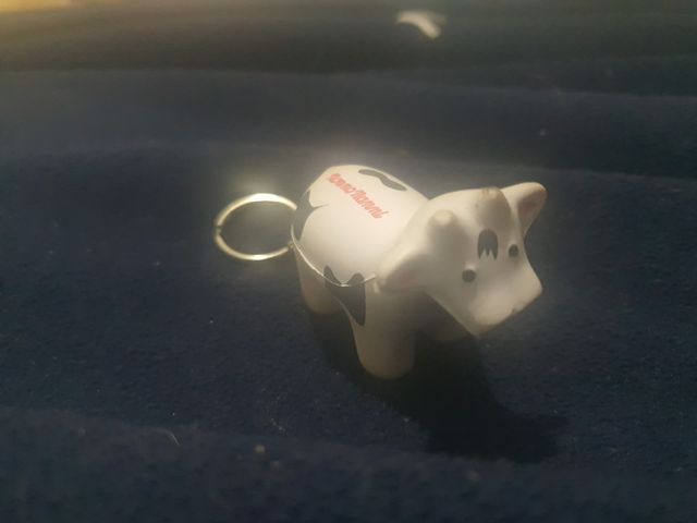 portachiavi mucca antistress in gomma