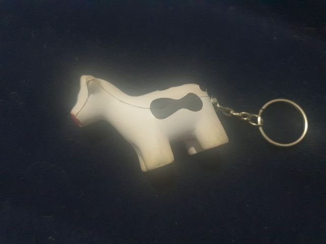 portachiavi mucca antistress in gomma