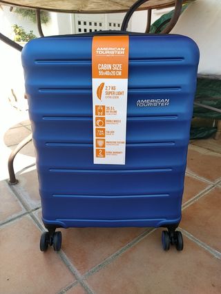 Trolley cabina 55 cm exp 4 R American Tourister Soundbox Midnight Navy