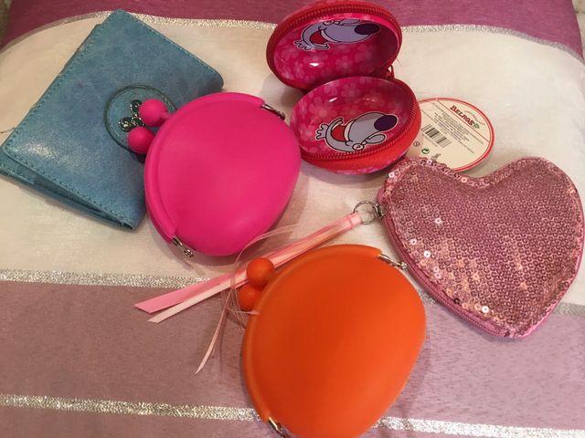 Lote 5 monederos niña nuevos