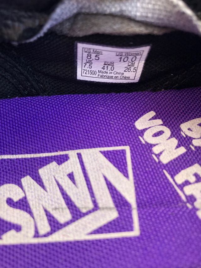 Bambas Vans talla 41