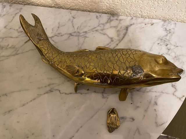 Pareja de peces de cobre