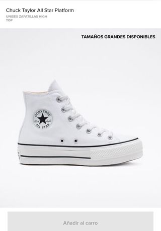 Converse blancas plataforma lona. Talla 4. NUEVAS de segunda mano por 72  EUR en Zaragoza en WALLAPOP