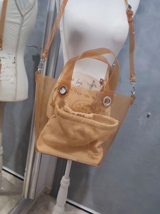 Bolso transparente firma \