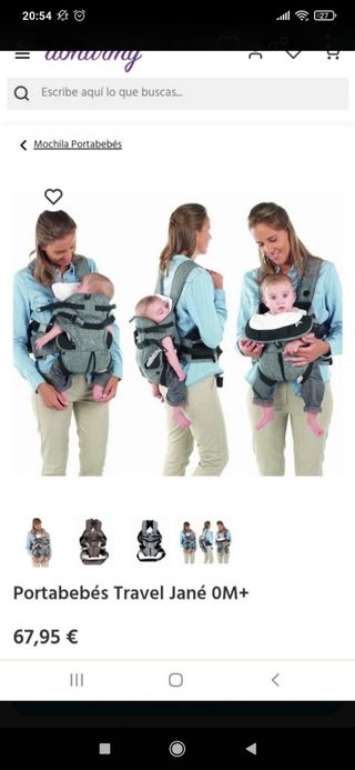 Mochila portabebe jane de segunda mano por 15 EUR en L\\'Hospitalet de  Llobregat en WALLAPOP