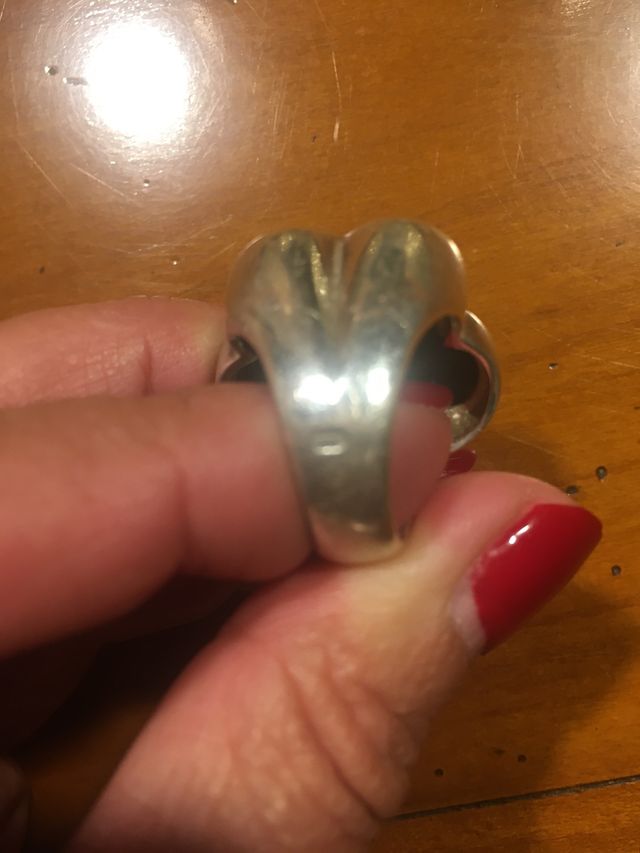 Anillo plata y ónix Tous, medida pequeña