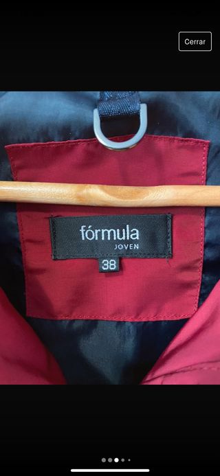 Plumifero granate S Fórmula Joven de segunda mano por 10 EUR en Lugo en  WALLAPOP