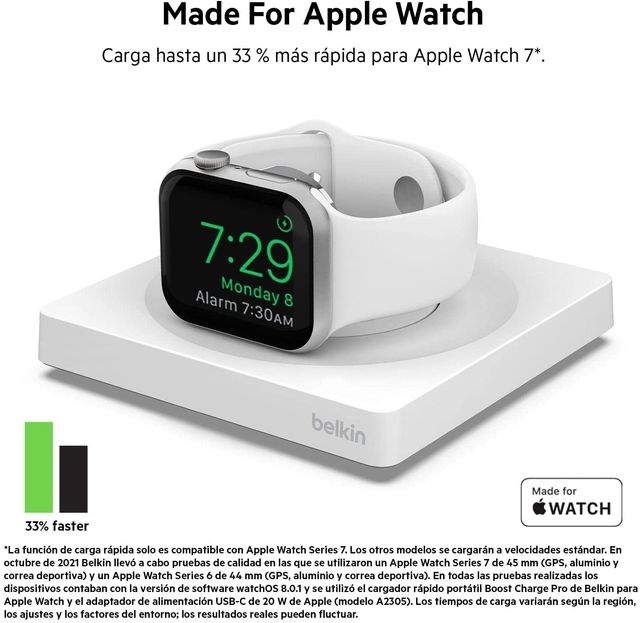 Belkin cargador para Apple Watch, carga inalámbric