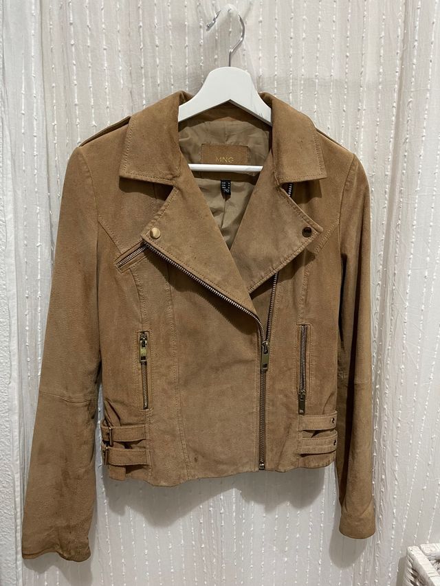 Chaqueta marrón de ante