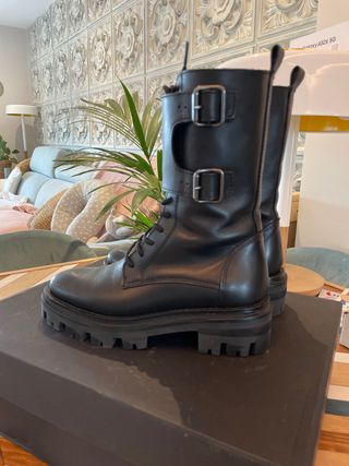 Botas militares piel Alpe ( talla 37) de segunda mano por 55 EUR en  Calahorra en WALLAPOP
