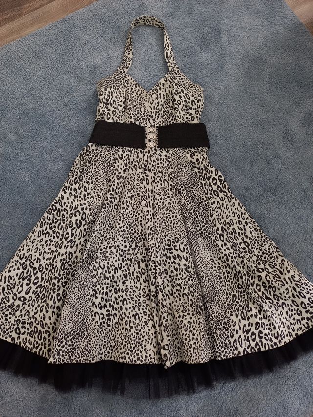 Vestido fiesta Blanco talla 36. Puesto una vez.