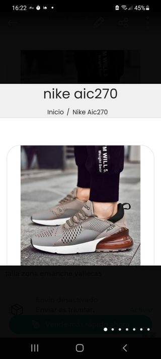 Zapatillas nike aic 270 de segunda mano por 19 EUR en Madrid en WALLAPOP