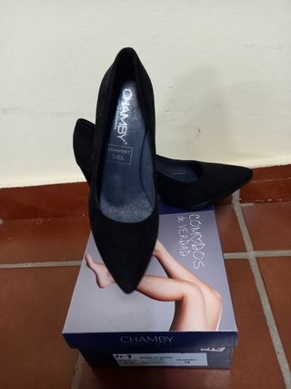 Zapatos Tacon negros, chamby comfort de segunda mano por 20 EUR en  Calatayud en WALLAPOP