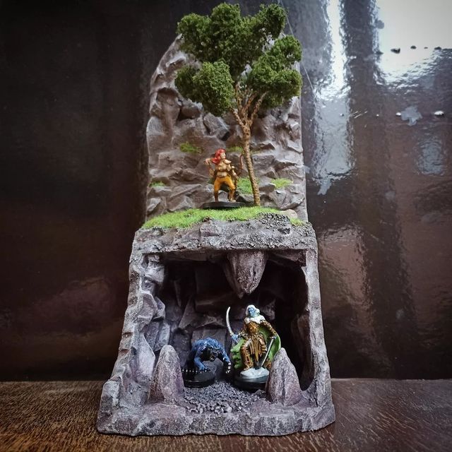 diorama book nook expositor de miniaturas