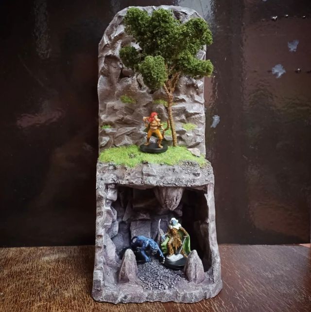 diorama book nook expositor de miniaturas