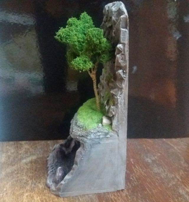 diorama book nook expositor de miniaturas