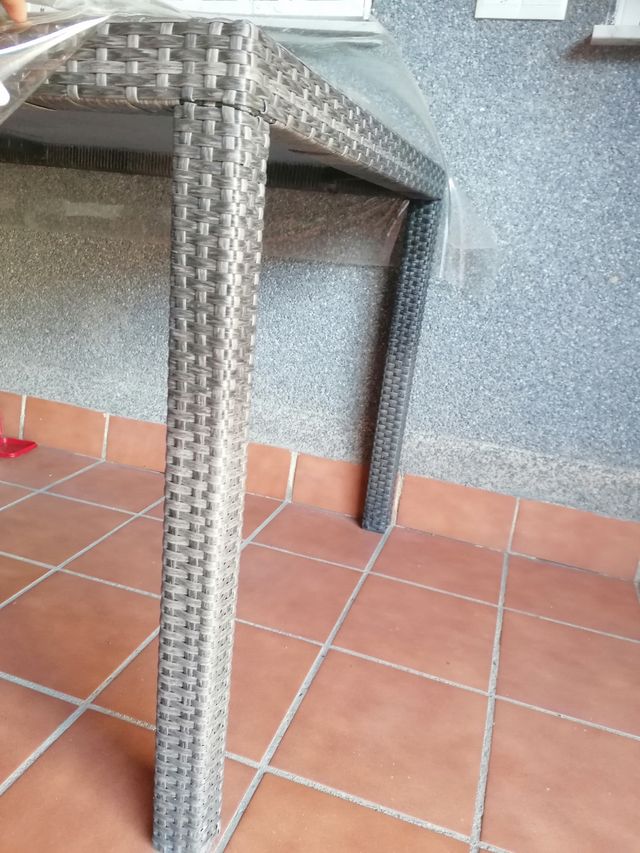 mesa jardín cristal