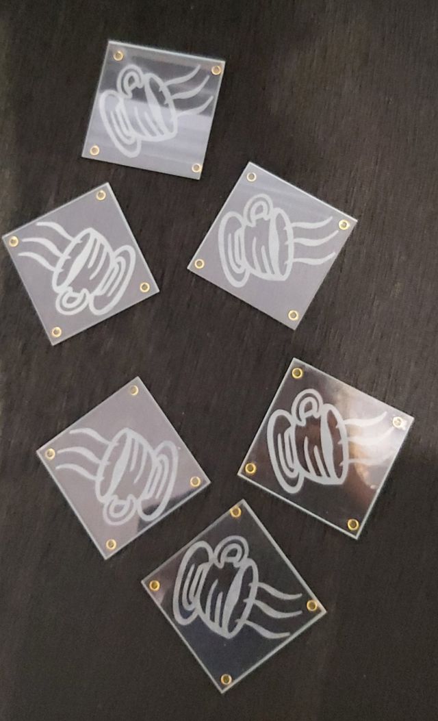 Posavasos de cristal.