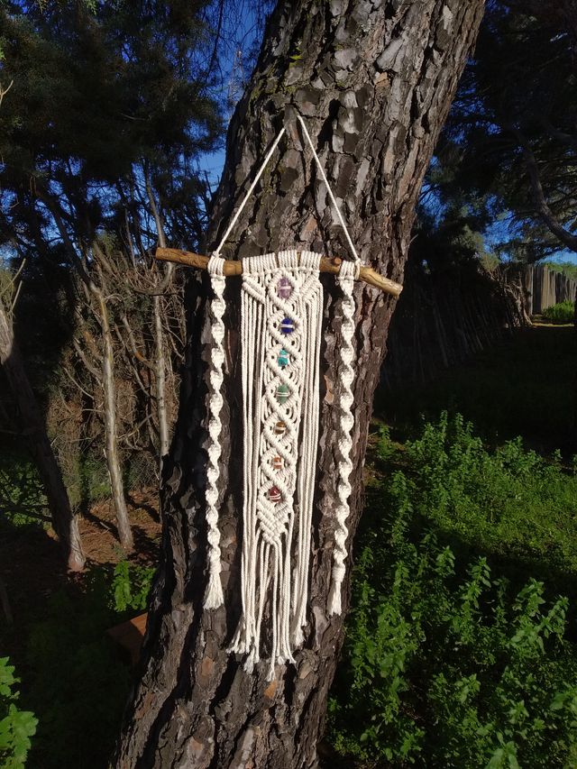 Tapiz macramé 7 chakras