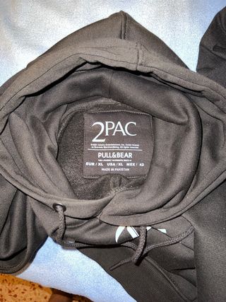 Hombre PULL\u0026BEAR Sudadera blanca Tupac | Sudaderas \u003c ExtraLabs Software