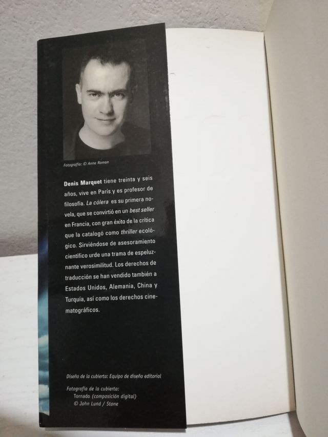 #L29. Libro "La Cólera" Novela de Denis Marquet