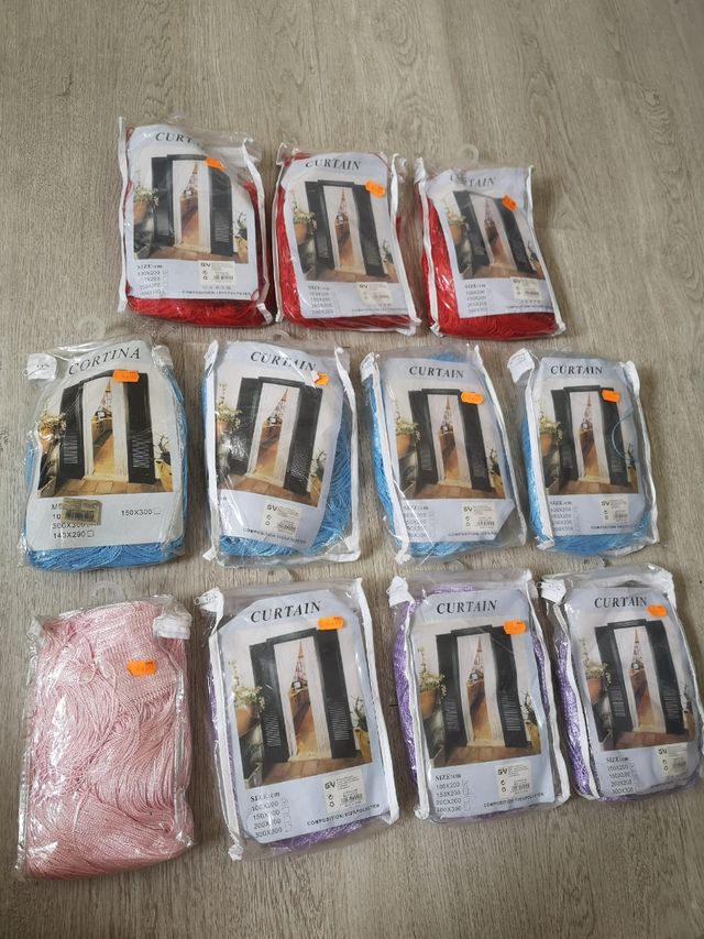 Cortina de flecos de hilo decorativas 100x200cm