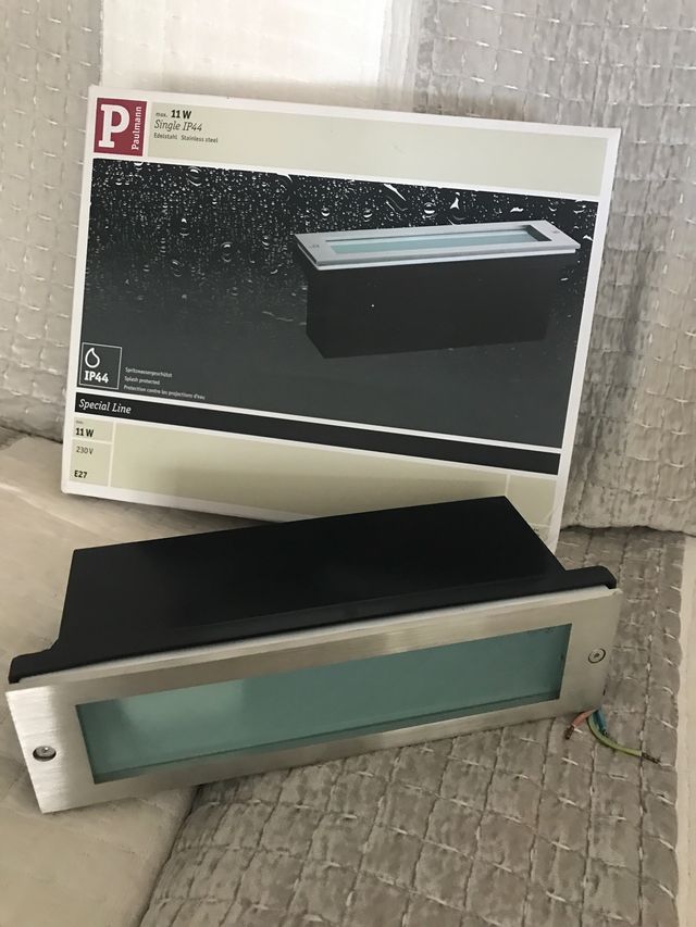 Paulmann lampara extrerior inox pared empotrable