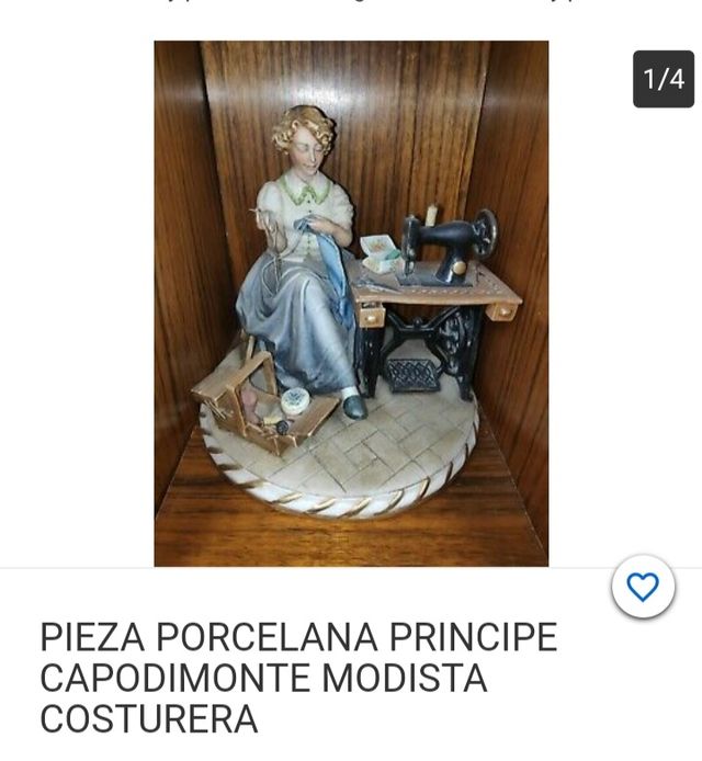 figura porcelana costurera