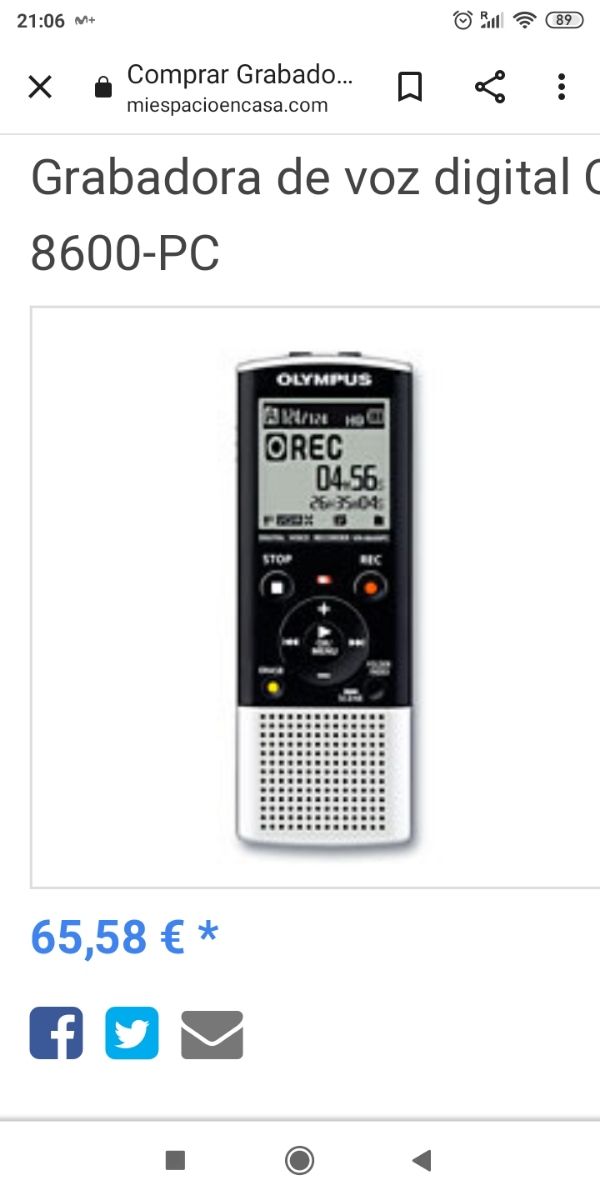 Grabadora Olimpia vn 8600 pc