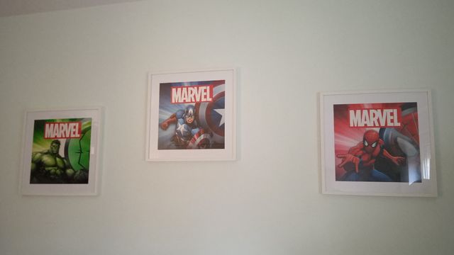 4 Cuadros superhéroes habitación infantil, niños