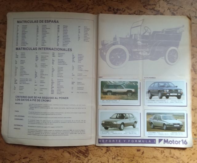 album coches Motor 16 (1986) COMPLETO)