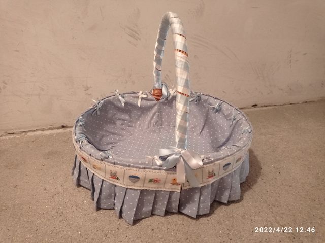 CESTA, PORTA PAÑALES Y PORTA OBETOS BEBÉ