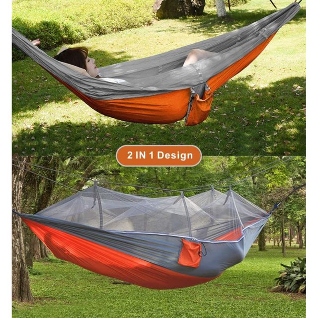 Hamaca doble nueva con mosquitera 