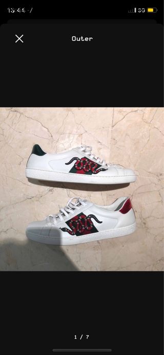 Zapatillas Gucci Snake talla 45 de segunda mano por 260 EUR en Marbella en  WALLAPOP