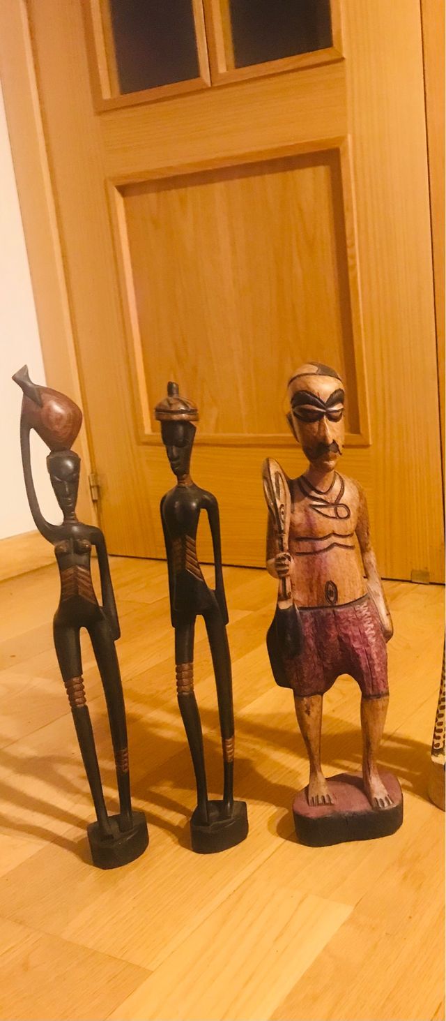 Figuras De Gatos De Madera Talladas A Mano - Decoración De Mesa, Regalo Para Amantes De Animales