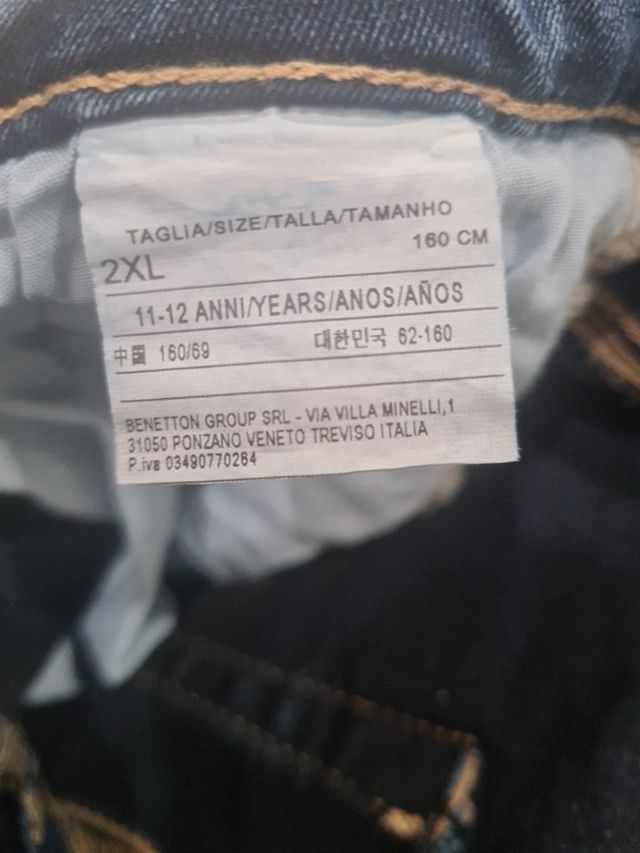 Pantalones Benetton 2xl 11-12 años