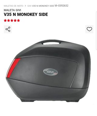 Maleta lateral givi v35 monokey de segunda mano por 1 EUR en Barcelona en  WALLAPOP