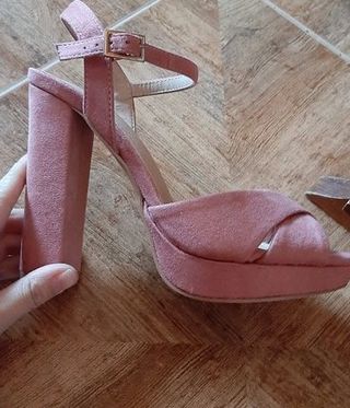 Sandalia Gioseppo Dulac tiras rosa oro