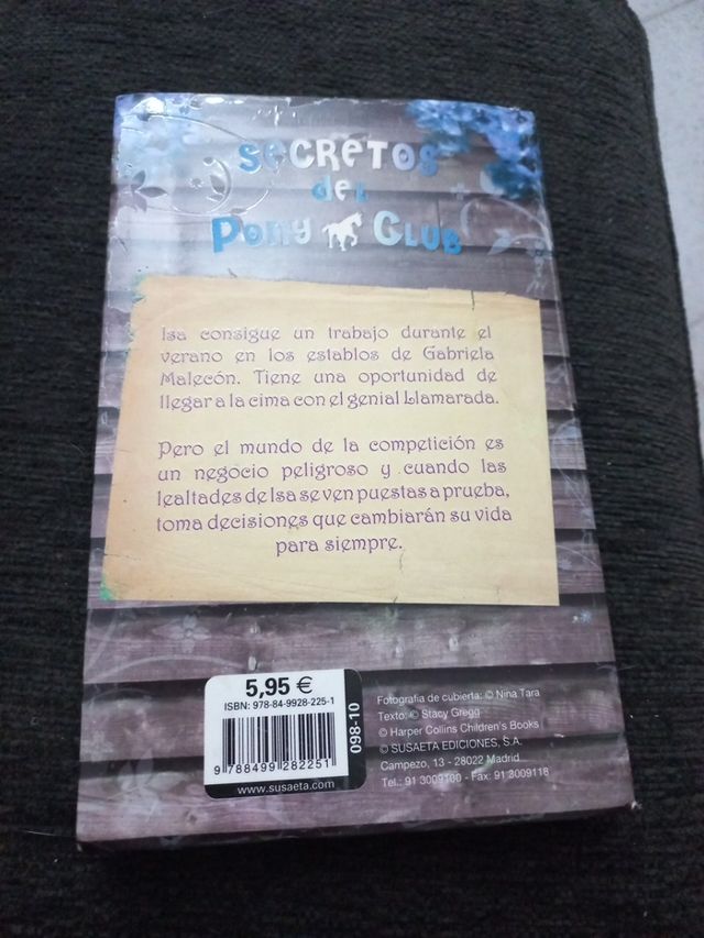 libro juvenil secretos del pony club
