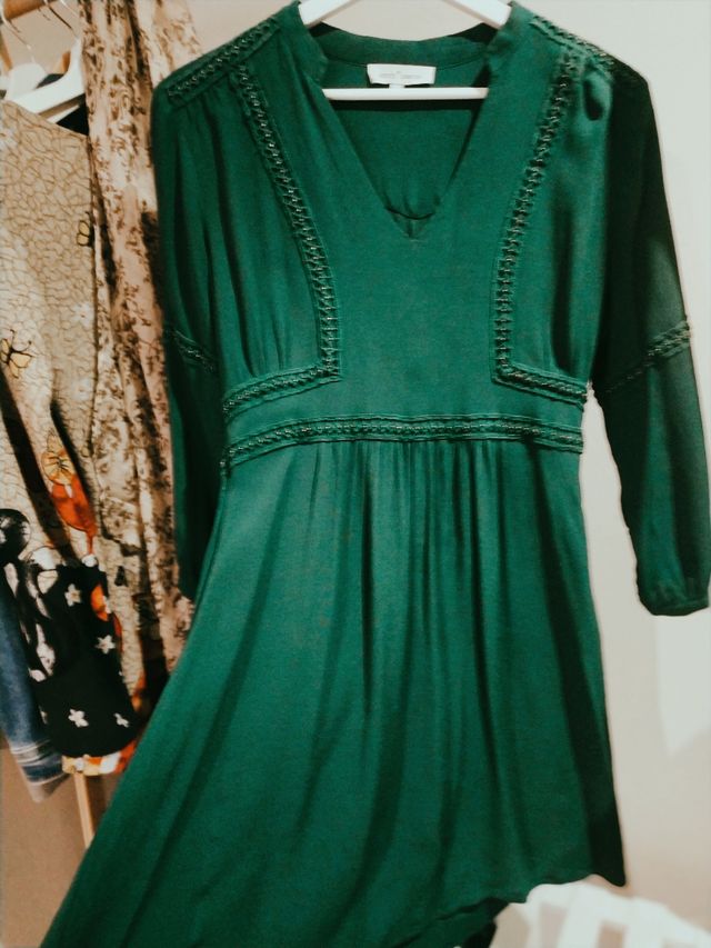 👗vestido verde M