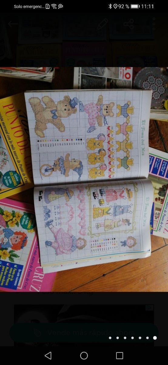 9 REVISTAS PUNTO CRUZ ANTIGUAS