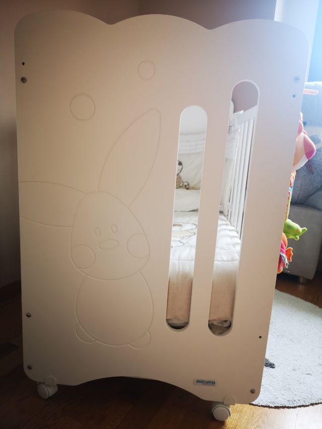 Lote Cuna Copito blanco+cajón de Micuna + set cuna