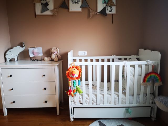 Lote Cuna Copito blanco+cajón de Micuna + set cuna