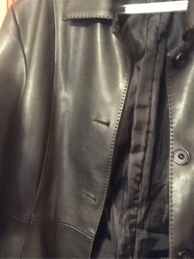 Chaqueta cazadora de cuero negra