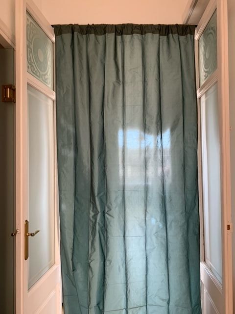 Cortina HABITAT sin estrenar color verde botella