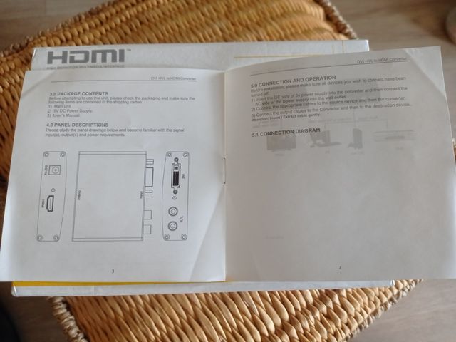 Convertidor DVI +Audio a HDMI