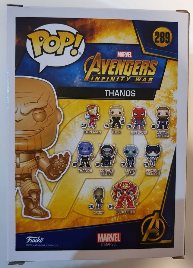 Funko Pop Thanos Orange Chrome Infinity War