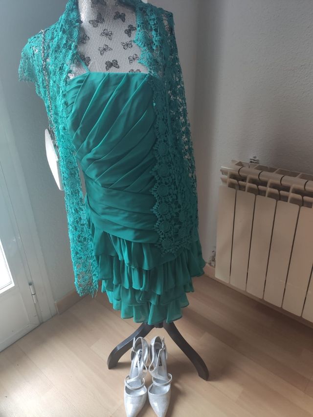 Vestido fiesta verde