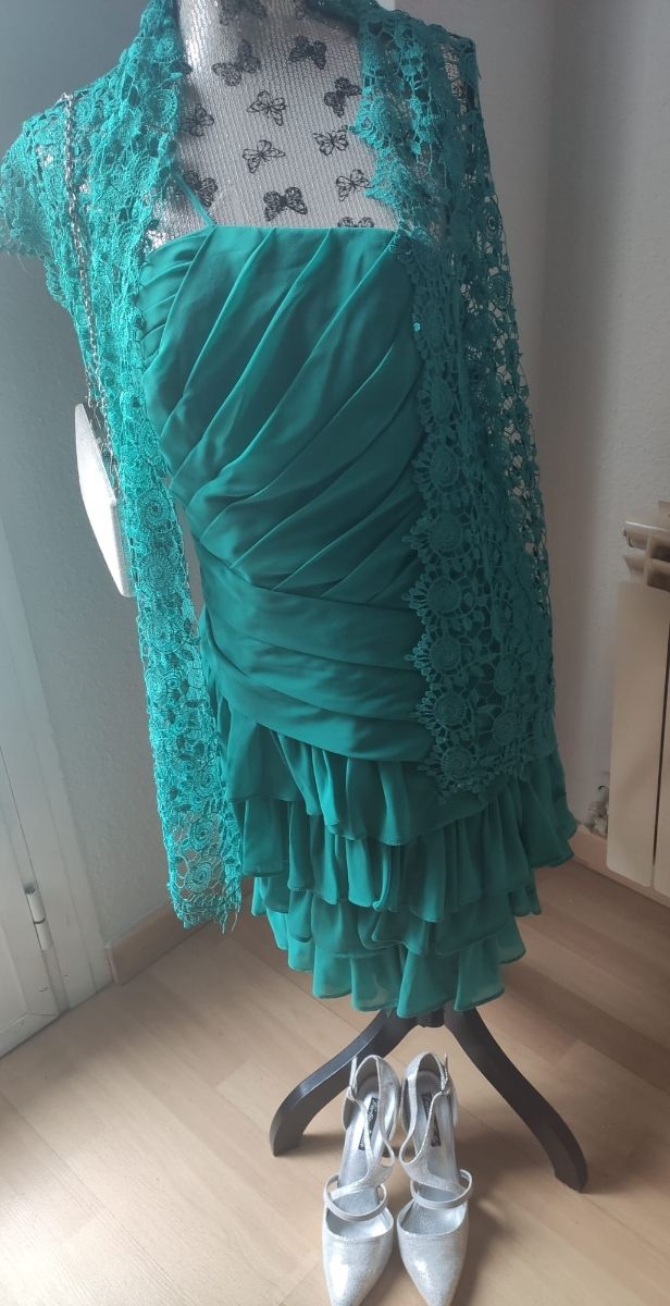 Vestido fiesta verde