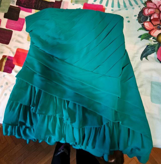 Vestido fiesta verde